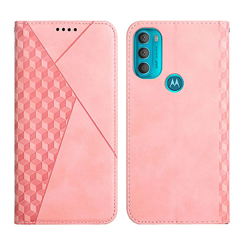 Handytasche Stand Schutzhülle Flip Leder Hülle Y02X für Motorola Moto G71 5G Rosegold