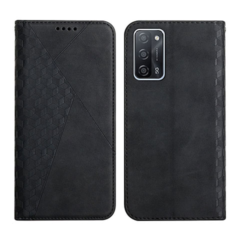 Handytasche Stand Schutzhülle Flip Leder Hülle Y02X für Oppo A53s 5G Schwarz