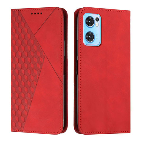 Handytasche Stand Schutzhülle Flip Leder Hülle Y02X für Oppo Reno7 5G Rot