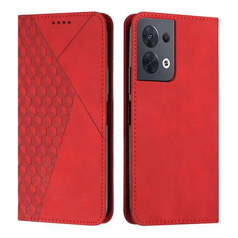 Handytasche Stand Schutzhülle Flip Leder Hülle Y02X für Oppo Reno8 5G Rot