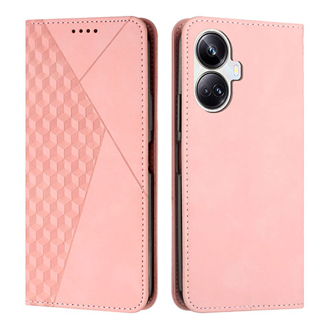 Handytasche Stand Schutzhülle Flip Leder Hülle Y02X für Realme 10 Pro+ Plus 5G Rosegold