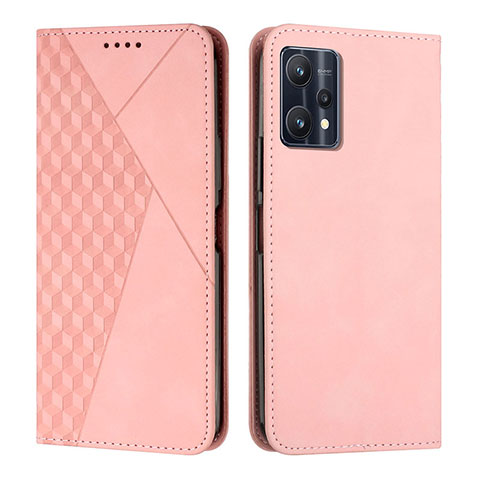 Handytasche Stand Schutzhülle Flip Leder Hülle Y02X für Realme 9 5G Rosegold