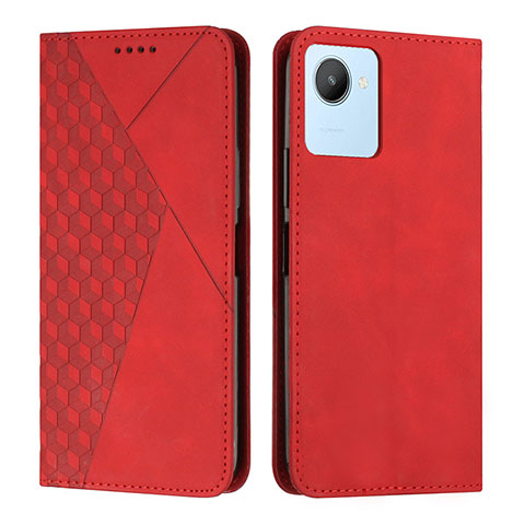 Handytasche Stand Schutzhülle Flip Leder Hülle Y02X für Realme C30 Rot