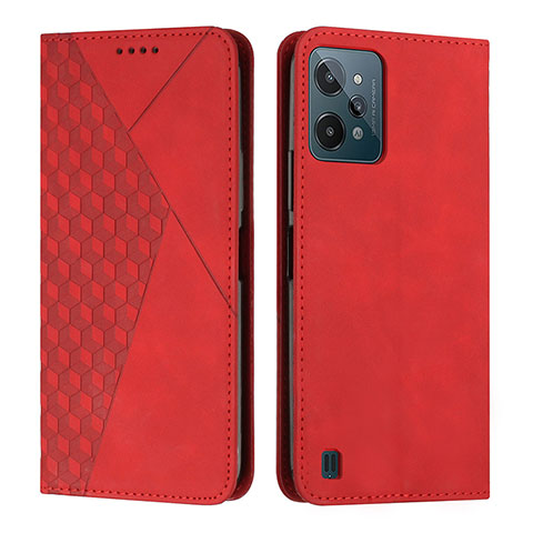 Handytasche Stand Schutzhülle Flip Leder Hülle Y02X für Realme C31 Rot