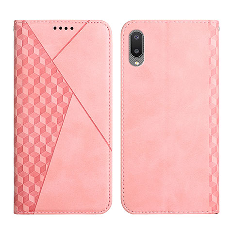 Handytasche Stand Schutzhülle Flip Leder Hülle Y02X für Samsung Galaxy A02 Rosegold