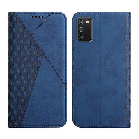 Handytasche Stand Schutzhülle Flip Leder Hülle Y02X für Samsung Galaxy A02s Blau