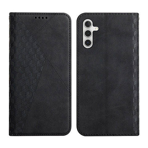 Handytasche Stand Schutzhülle Flip Leder Hülle Y02X für Samsung Galaxy A04s Schwarz