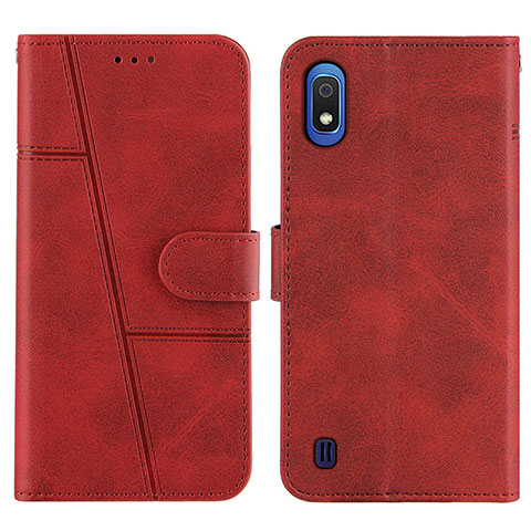 Handytasche Stand Schutzhülle Flip Leder Hülle Y02X für Samsung Galaxy A10 Rot