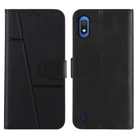 Handytasche Stand Schutzhülle Flip Leder Hülle Y02X für Samsung Galaxy A10 Schwarz