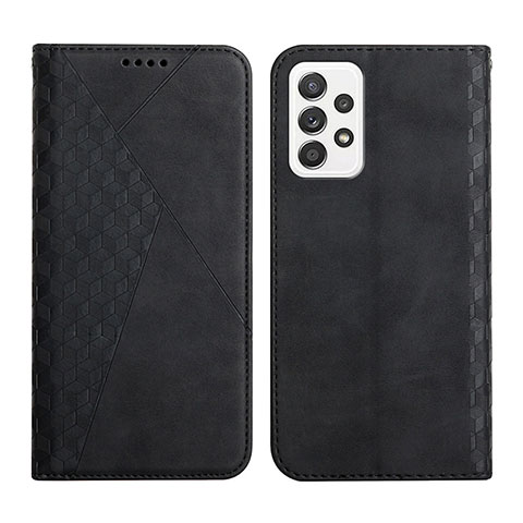 Handytasche Stand Schutzhülle Flip Leder Hülle Y02X für Samsung Galaxy A52 5G Schwarz