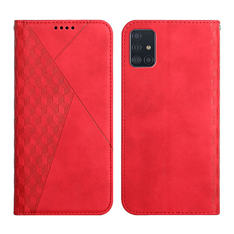 Handytasche Stand Schutzhülle Flip Leder Hülle Y02X für Samsung Galaxy A71 4G A715 Rot