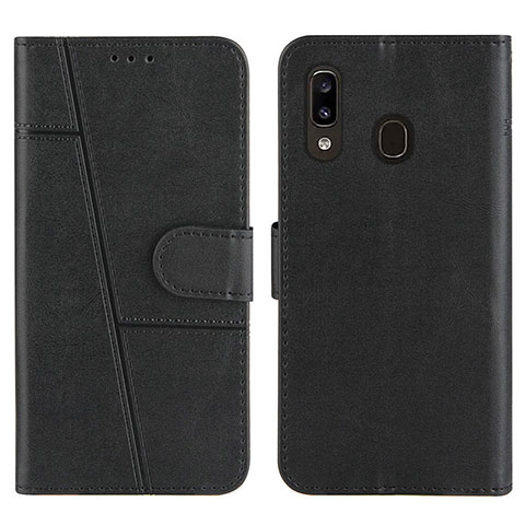 Handytasche Stand Schutzhülle Flip Leder Hülle Y02X für Samsung Galaxy M10S Schwarz