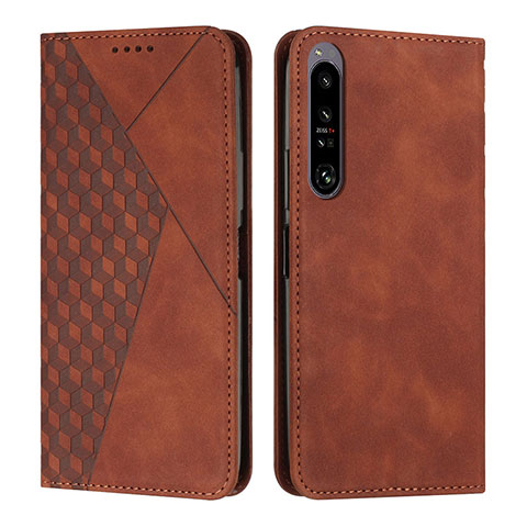 Handytasche Stand Schutzhülle Flip Leder Hülle Y02X für Sony Xperia 1 IV Braun