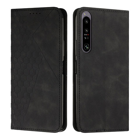 Handytasche Stand Schutzhülle Flip Leder Hülle Y02X für Sony Xperia 1 IV Schwarz