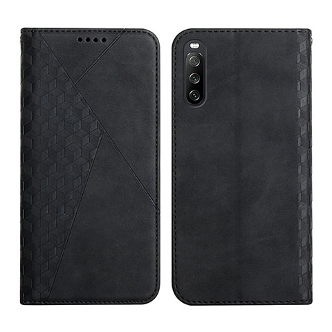 Handytasche Stand Schutzhülle Flip Leder Hülle Y02X für Sony Xperia 10 III Lite Schwarz