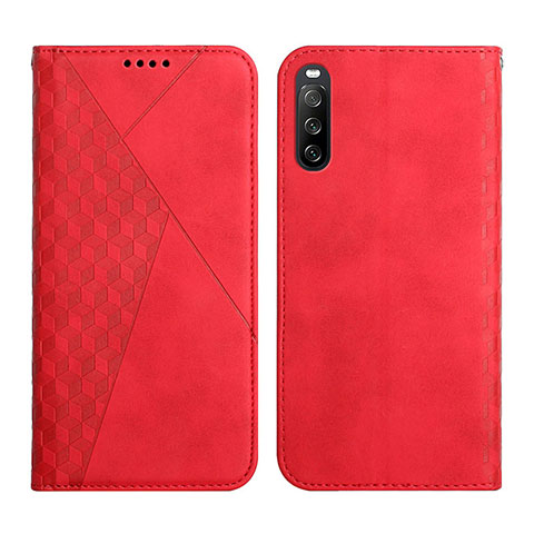 Handytasche Stand Schutzhülle Flip Leder Hülle Y02X für Sony Xperia 10 III SOG04 Rot
