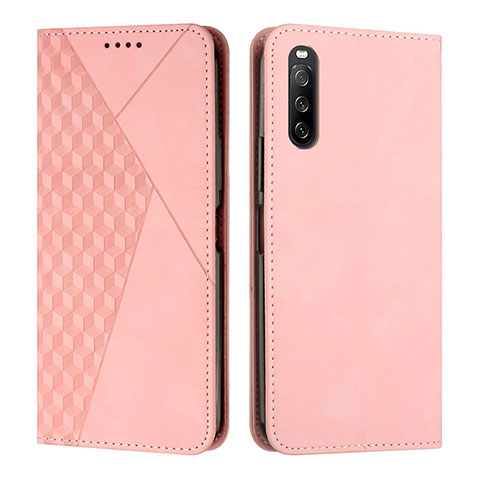 Handytasche Stand Schutzhülle Flip Leder Hülle Y02X für Sony Xperia 10 V Rosegold