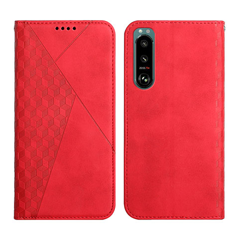 Handytasche Stand Schutzhülle Flip Leder Hülle Y02X für Sony Xperia 5 III SO-53B Rot