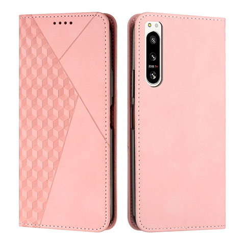 Handytasche Stand Schutzhülle Flip Leder Hülle Y02X für Sony Xperia 5 IV Rosegold