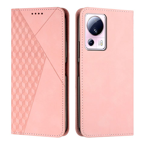 Handytasche Stand Schutzhülle Flip Leder Hülle Y02X für Xiaomi Mi 13 Lite 5G Rosegold