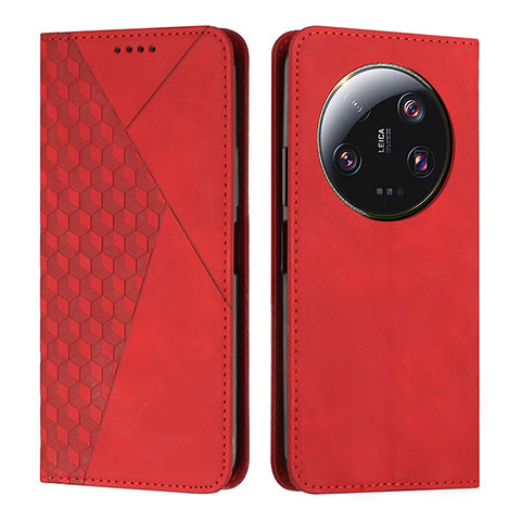 Handytasche Stand Schutzhülle Flip Leder Hülle Y02X für Xiaomi Mi 13 Ultra 5G Rot