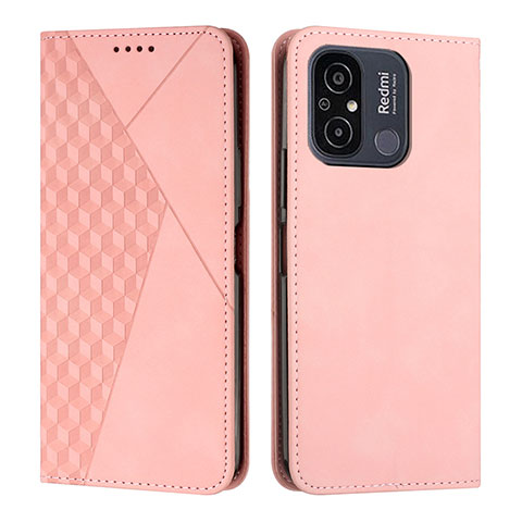 Handytasche Stand Schutzhülle Flip Leder Hülle Y02X für Xiaomi Poco C55 Rosegold