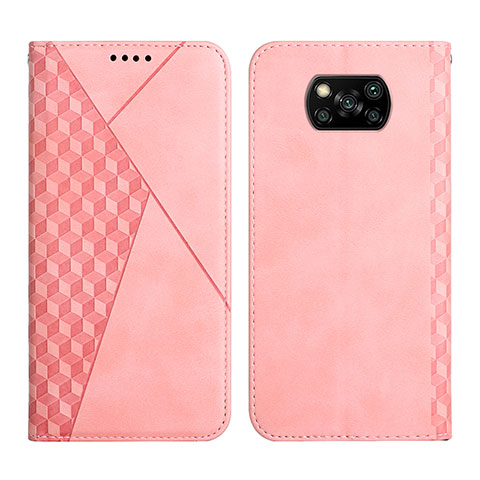 Handytasche Stand Schutzhülle Flip Leder Hülle Y02X für Xiaomi Poco X3 Pro Rosegold