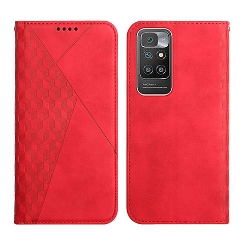 Handytasche Stand Schutzhülle Flip Leder Hülle Y02X für Xiaomi Redmi 10 4G Rot