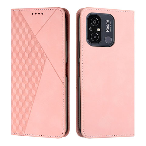 Handytasche Stand Schutzhülle Flip Leder Hülle Y02X für Xiaomi Redmi 11A 4G Rosegold