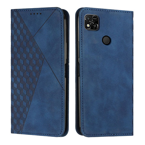 Handytasche Stand Schutzhülle Flip Leder Hülle Y02X für Xiaomi Redmi 9 Activ Blau