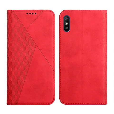 Handytasche Stand Schutzhülle Flip Leder Hülle Y02X für Xiaomi Redmi 9A Rot