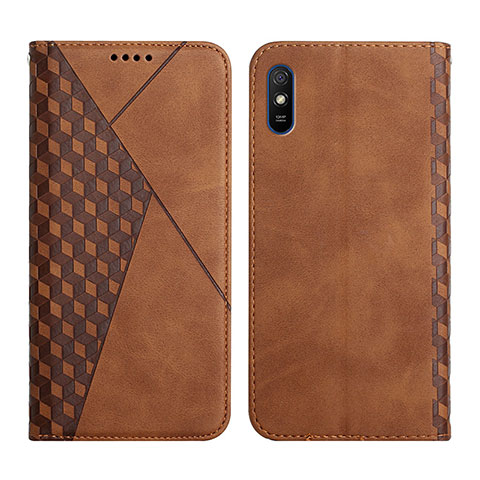 Handytasche Stand Schutzhülle Flip Leder Hülle Y02X für Xiaomi Redmi 9i Braun