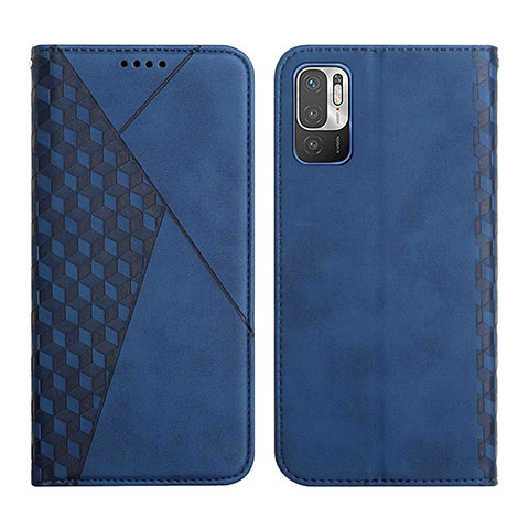 Handytasche Stand Schutzhülle Flip Leder Hülle Y02X für Xiaomi Redmi Note 10 5G Blau