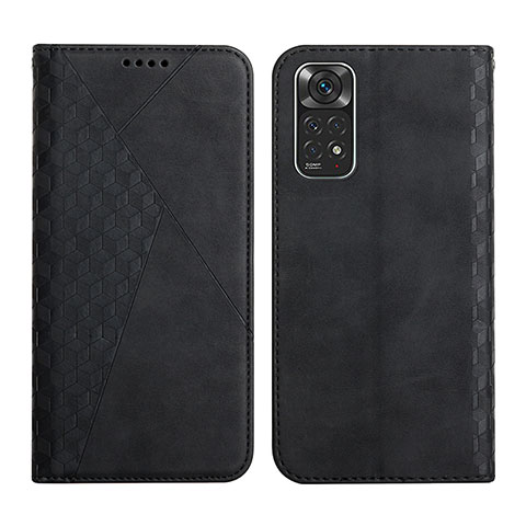 Handytasche Stand Schutzhülle Flip Leder Hülle Y02X für Xiaomi Redmi Note 11 4G (2022) Schwarz