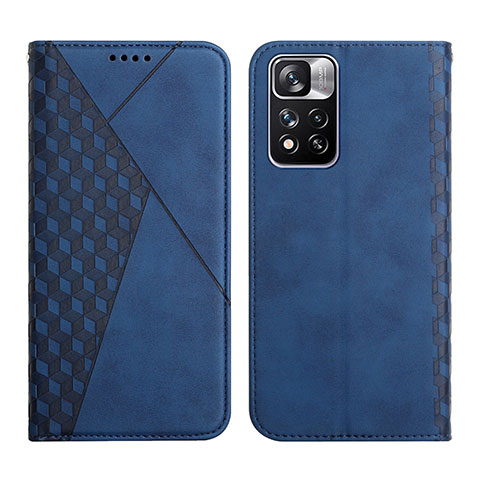 Handytasche Stand Schutzhülle Flip Leder Hülle Y02X für Xiaomi Redmi Note 11 Pro+ Plus 5G Blau