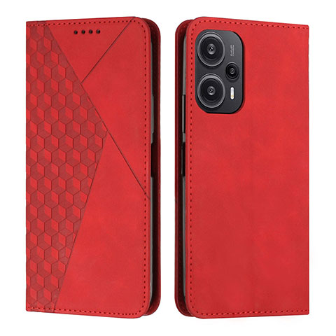 Handytasche Stand Schutzhülle Flip Leder Hülle Y02X für Xiaomi Redmi Note 12 Turbo 5G Rot