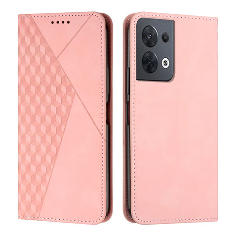 Handytasche Stand Schutzhülle Flip Leder Hülle Y02X für Xiaomi Redmi Note 13 5G Rosegold