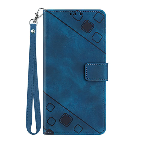 Handytasche Stand Schutzhülle Flip Leder Hülle Y03B für Huawei Enjoy 50 Blau