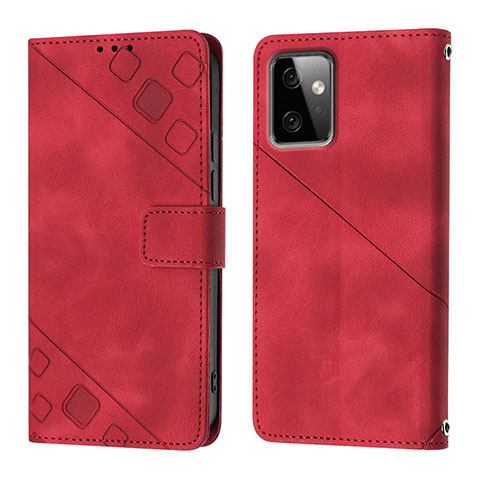 Handytasche Stand Schutzhülle Flip Leder Hülle Y03B für Motorola Moto G Power 5G (2023) Rot