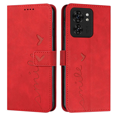 Handytasche Stand Schutzhülle Flip Leder Hülle Y03X für Motorola Moto Edge 40 5G Rot