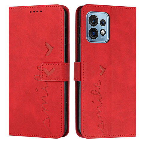 Handytasche Stand Schutzhülle Flip Leder Hülle Y03X für Motorola Moto Edge 40 Pro 5G Rot