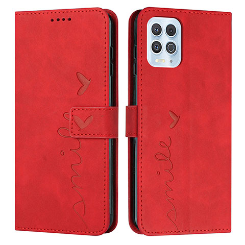 Handytasche Stand Schutzhülle Flip Leder Hülle Y03X für Motorola Moto Edge S 5G Rot