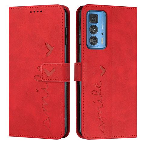 Handytasche Stand Schutzhülle Flip Leder Hülle Y03X für Motorola Moto Edge S Pro 5G Rot