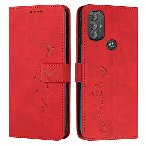 Handytasche Stand Schutzhülle Flip Leder Hülle Y03X für Motorola Moto G Play (2023) Rot