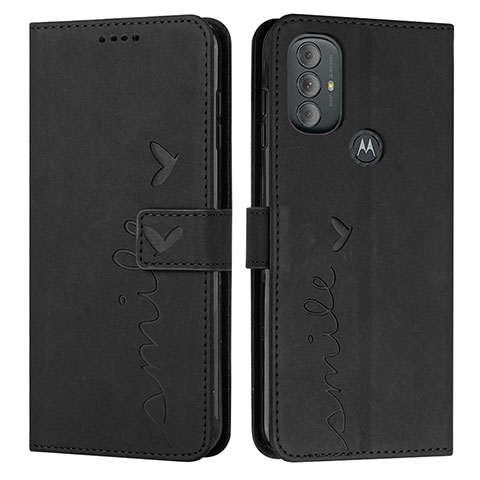 Handytasche Stand Schutzhülle Flip Leder Hülle Y03X für Motorola Moto G Play (2023) Schwarz