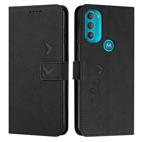 Handytasche Stand Schutzhülle Flip Leder Hülle Y03X für Motorola Moto G71 5G Schwarz