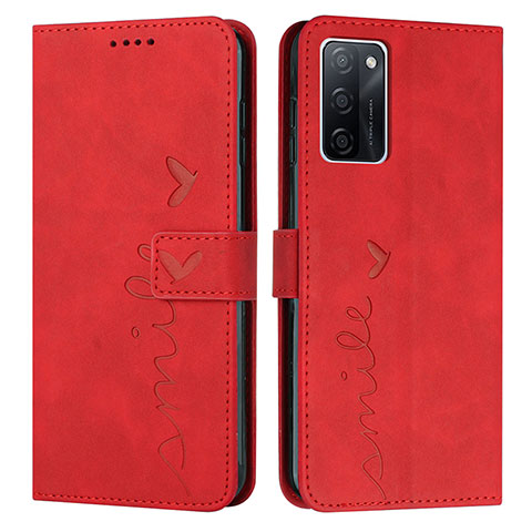 Handytasche Stand Schutzhülle Flip Leder Hülle Y03X für Oppo A55S 5G Rot