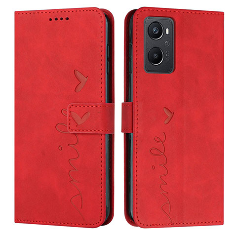 Handytasche Stand Schutzhülle Flip Leder Hülle Y03X für Oppo A96 4G Rot