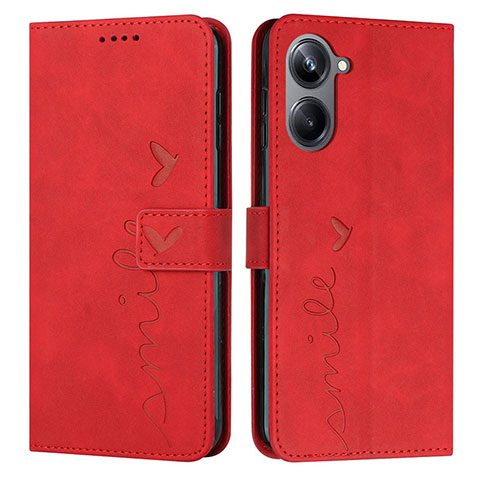 Handytasche Stand Schutzhülle Flip Leder Hülle Y03X für Realme 10 Pro 5G Rot