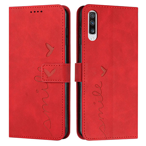 Handytasche Stand Schutzhülle Flip Leder Hülle Y03X für Samsung Galaxy A50S Rot